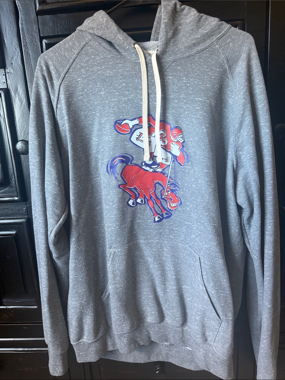 Men's Denver Broncos Gray Pullover Hoodie